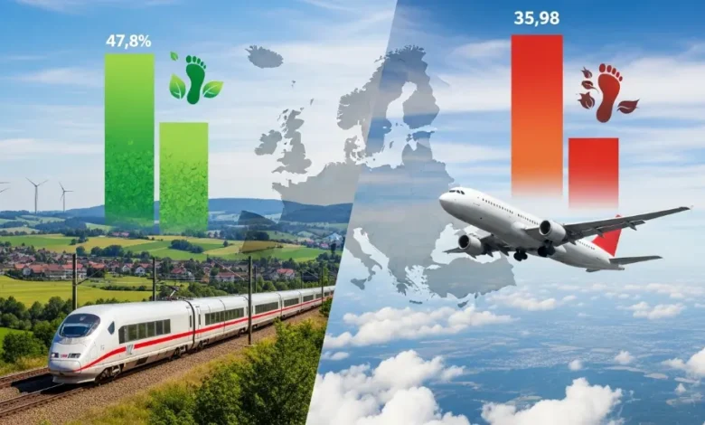 Carbon Footprint Train vs Plane in Europe – A Data Breakdown