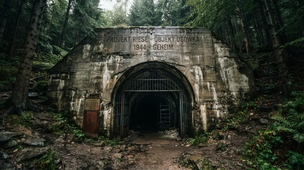 Entrance to Project Riese complex Osówka