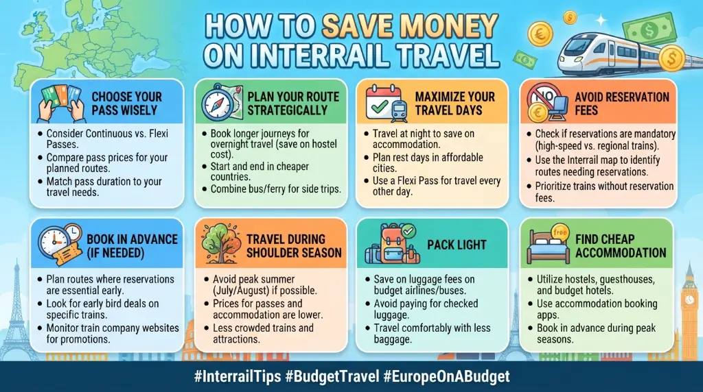 How to save money on Interrail travel