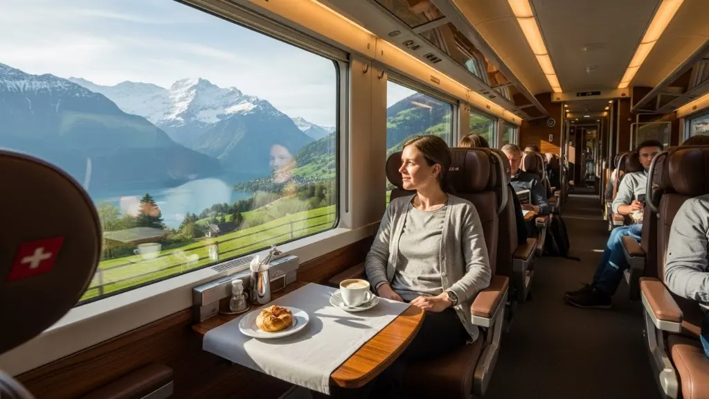 Interior de primera clase Photo of a wagon with a 2+1 seating arrangement