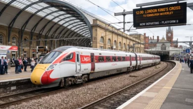 LNER Azuma train departing London