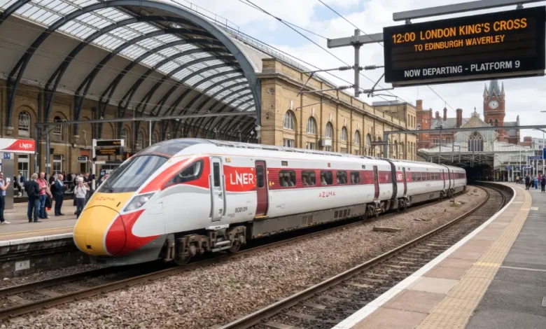 LNER Azuma train departing London