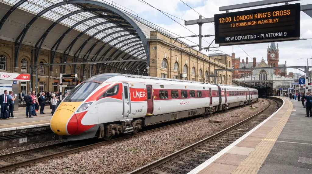 LNER Azuma train departing London