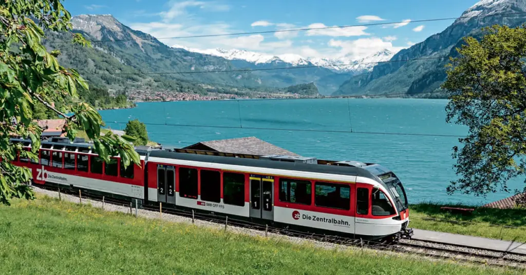 Swiss lakes landscape