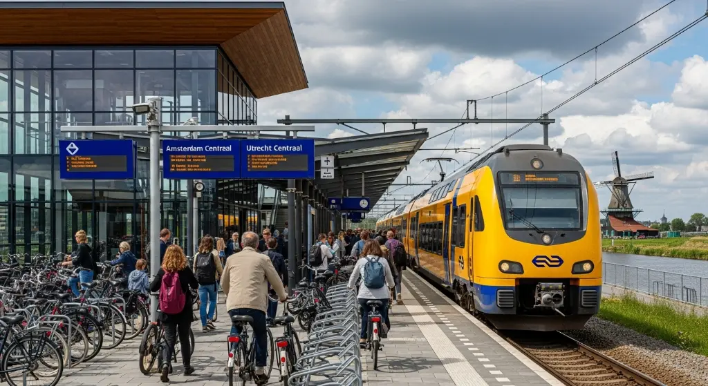 One of Europe's densest and most efficient railway networks. Famous for its punctuality, bike-friendly stations, and iconic yellow trains