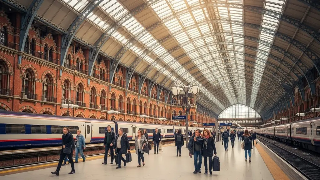 St Pancras Station: This London station is beautiful (red brick, Gothic)