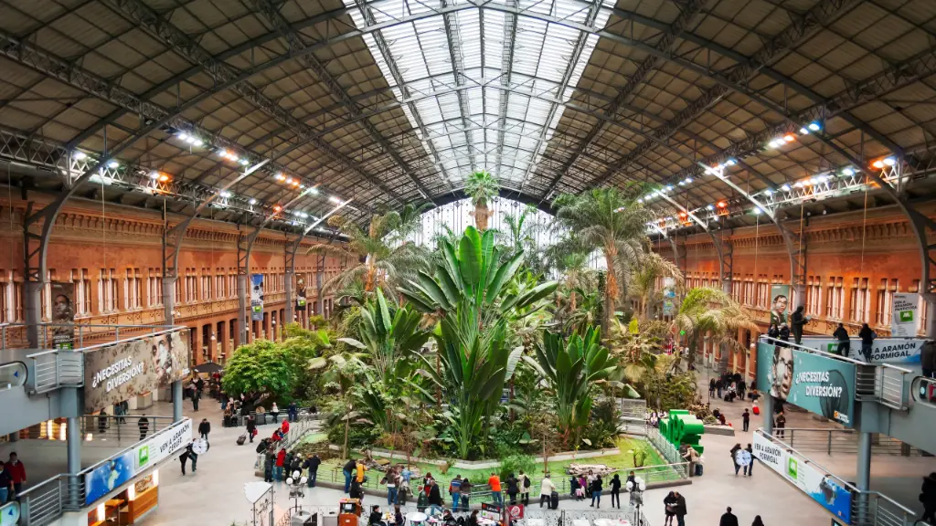 Tropical garden inside Madrid Puerta de Atocha train station